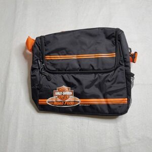 Harley-Davidson Unisex Road Food Cooler Bag Black Orange Insulated Soft Sided